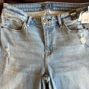 New A&F jeans mid rise super skinny ankle 30/10R